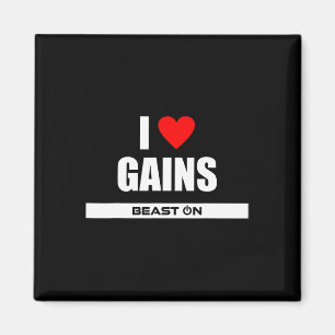 Imán I Love Gains Bodybuilding Gainz Gym Fitness Traini