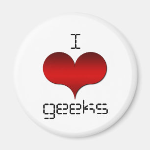Imán I Love (Heart) Geeks Magnet