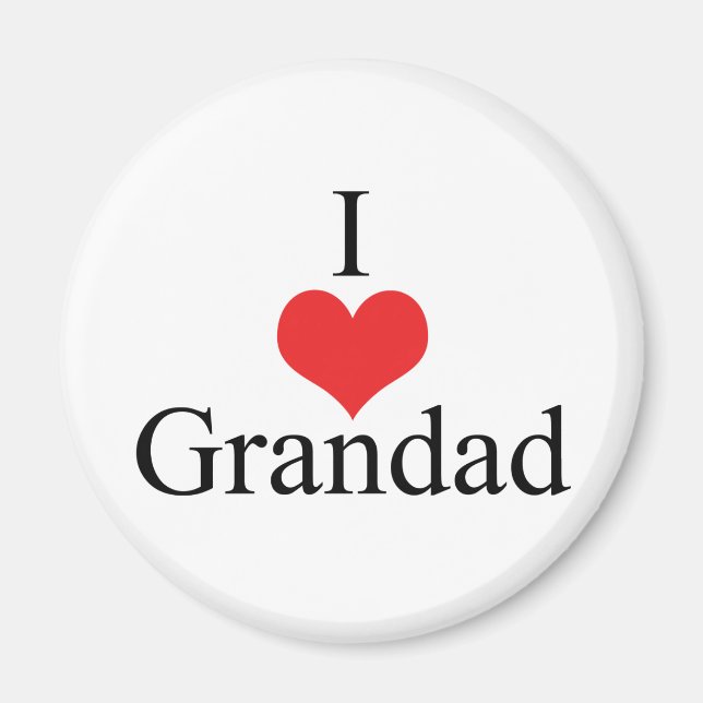 Imán I Love (Heart) Grandad (Frente)