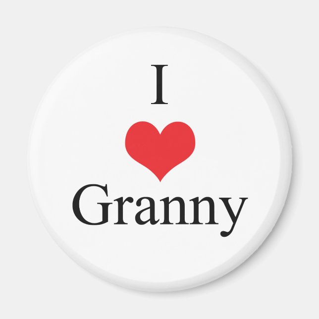 Imán I Love (Heart) Granny (Frente)