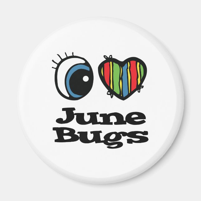 Imán I Love (Heart) June bugs (Frente)