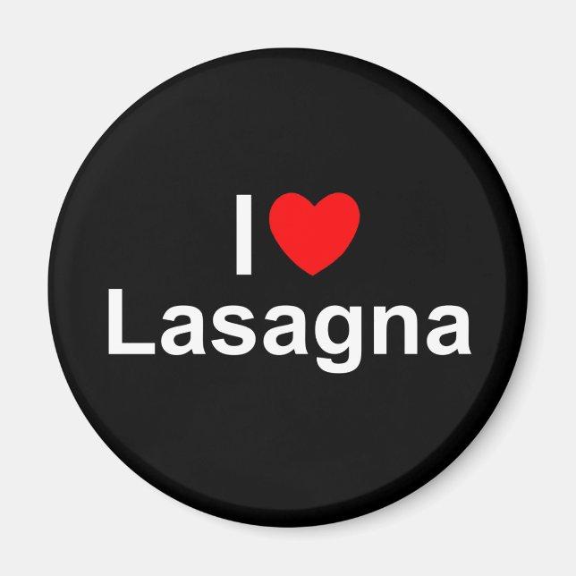 Imán I Love (Heart) Lasagna (Frente)