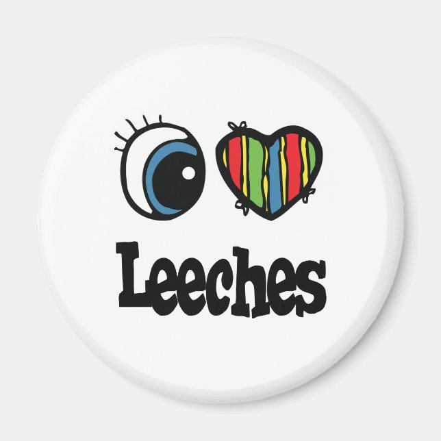 Imán I Love (Heart Leeches) (Frente)