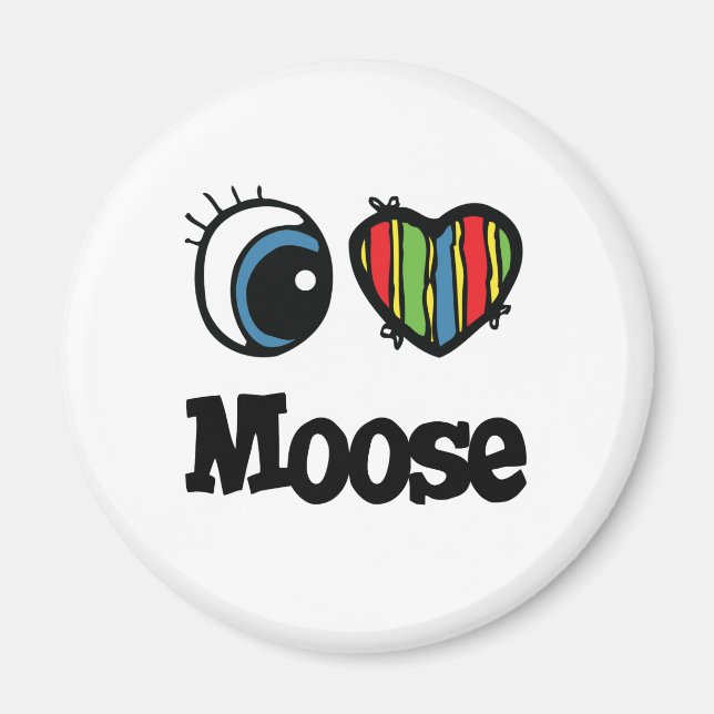 Imán I Love (Heart) Moose (Frente)