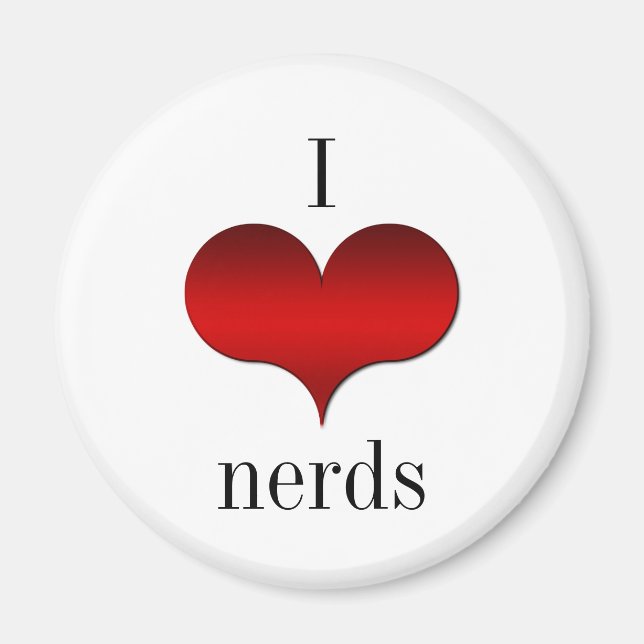 Imán I Love (Heart) Nerds Magnet (Frente)