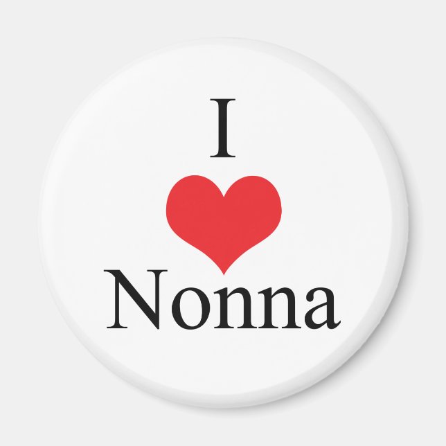 Imán I Love (Heart) Nonna (Frente)