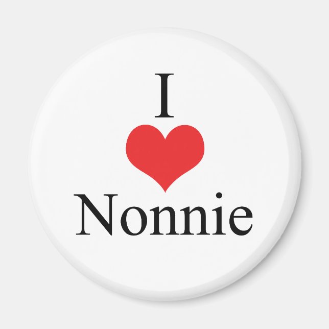 Imán I Love (Heart) Nonnie (Frente)