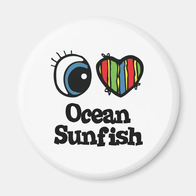 Imán I Love (Heart) Ocean Sunfish (Frente)