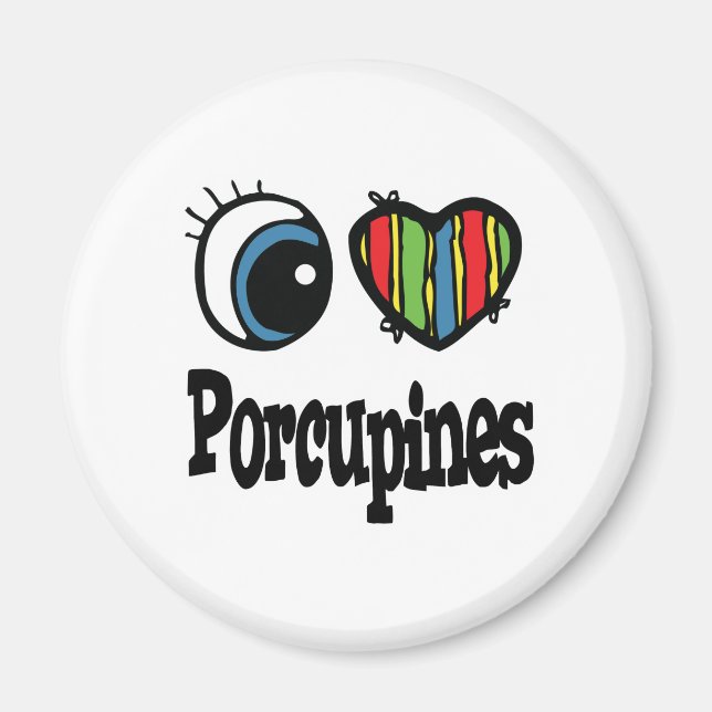 Imán I Love (Heart Porcupines) (Frente)