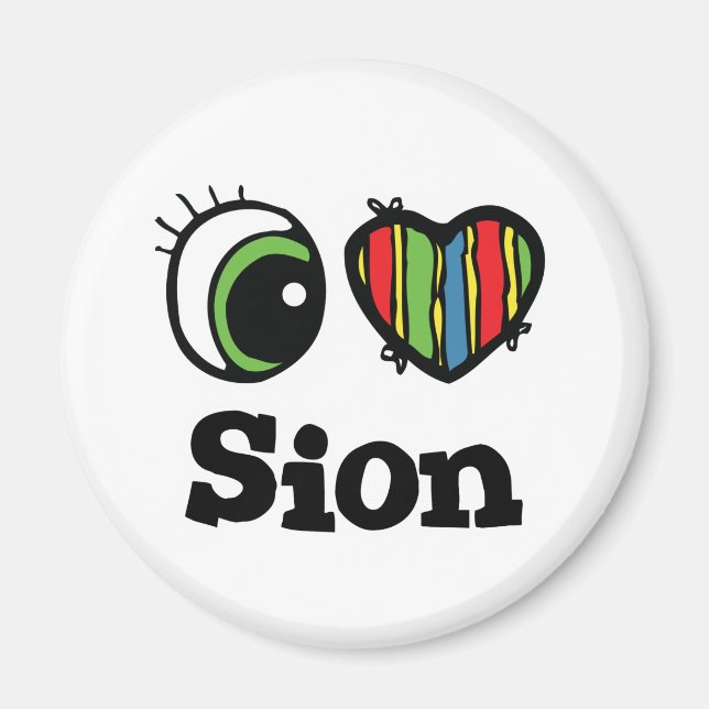 Imán I Love (Heart) Sion (Frente)