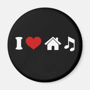 Imán I Love House Music Magnet   Regalos Fiestas de Ibi