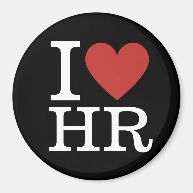 Imán I ❤️ Love HR - Departamento de Recursos Humanos -  (Frente)