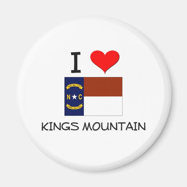 Imán I Love Kings Mountain North Carolina (Frente)