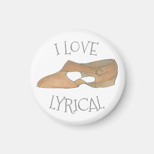 Imán I Love Lyrical Tan Modern Dance Teacher Shoe
