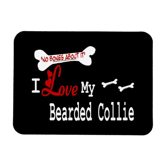 Imán I Love My Bearded Collie (Horizontal)