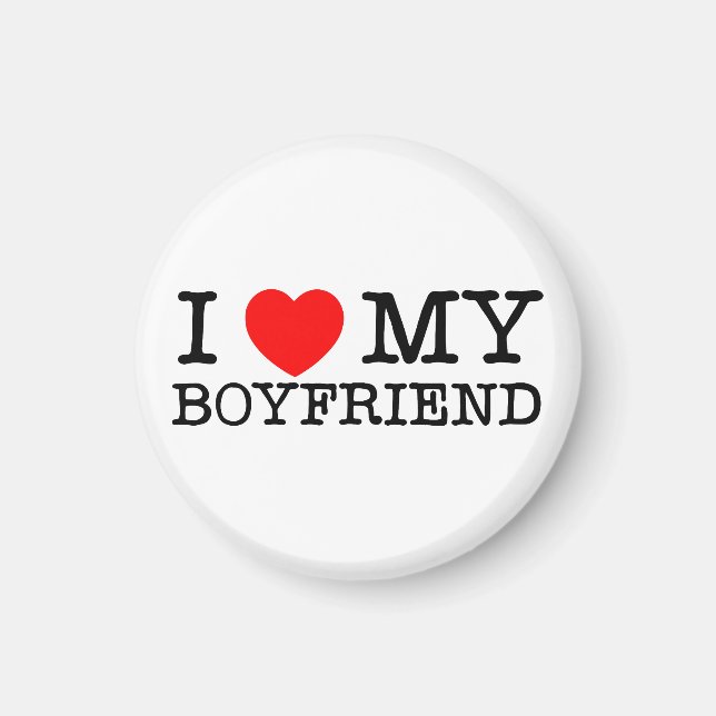 Imán I love My Boyfriend  (Frente)