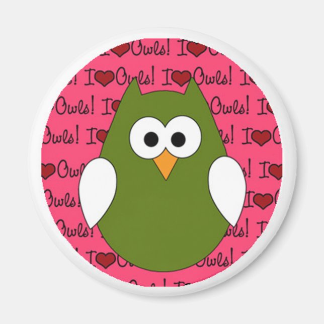 Imán I Love owls Magnet (Frente)