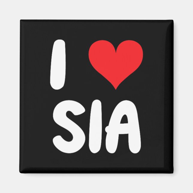 Imán I Love Sia - Heart  (Frente)
