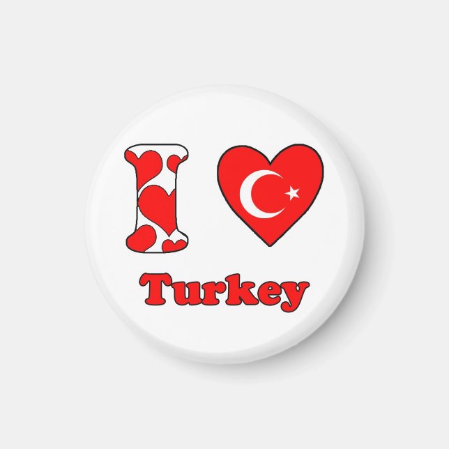 Imán I love Turkey magnet (Frente)