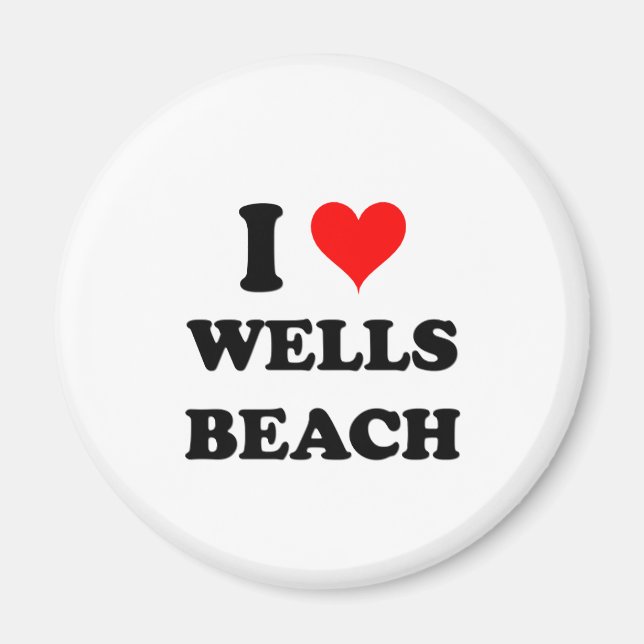 Imán I Love Wells Beach Maine (Frente)