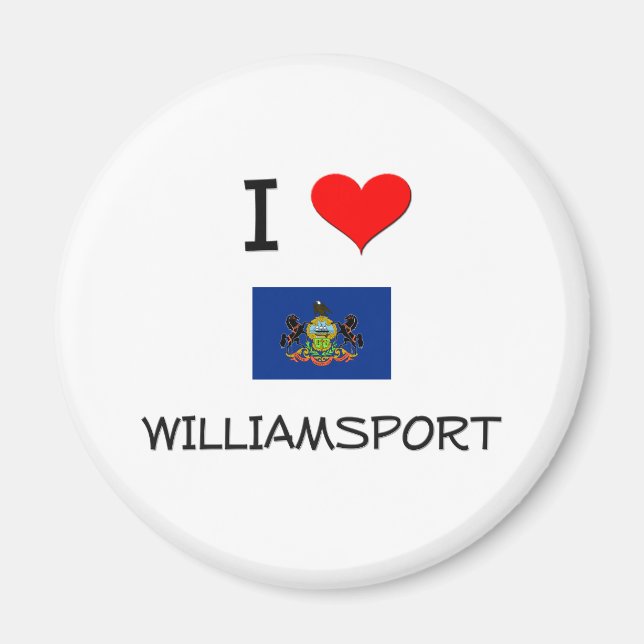 Imán I Love Williamsport Pennsylvania (Frente)