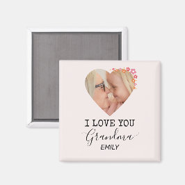 Imán I Love You Grandma | Personalized Photo Magnet