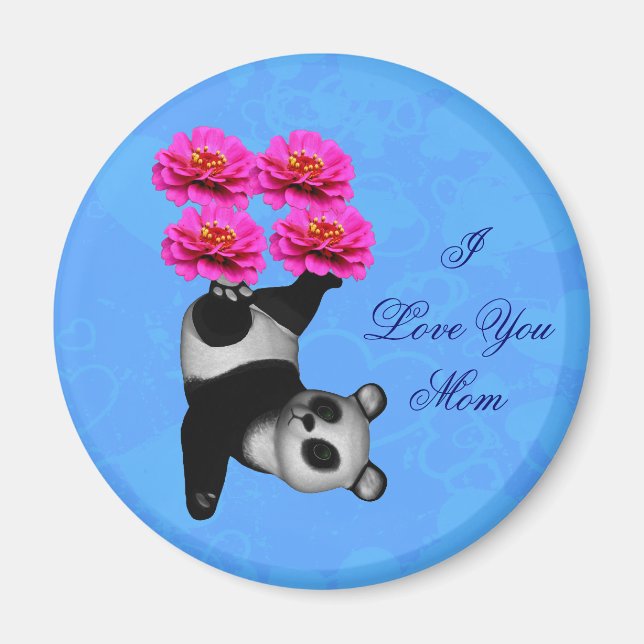 Imán I Love You Mom Juggling Panda  (Frente)