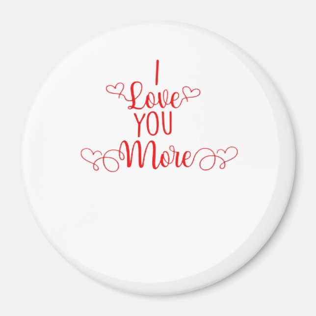 Imán I Love You More Minimal Romantic Style  (Frente)