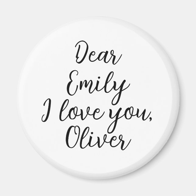 Imán  I Love You Name Template (Frente)