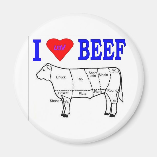 IMÁN I LUV BEEF (Frente)