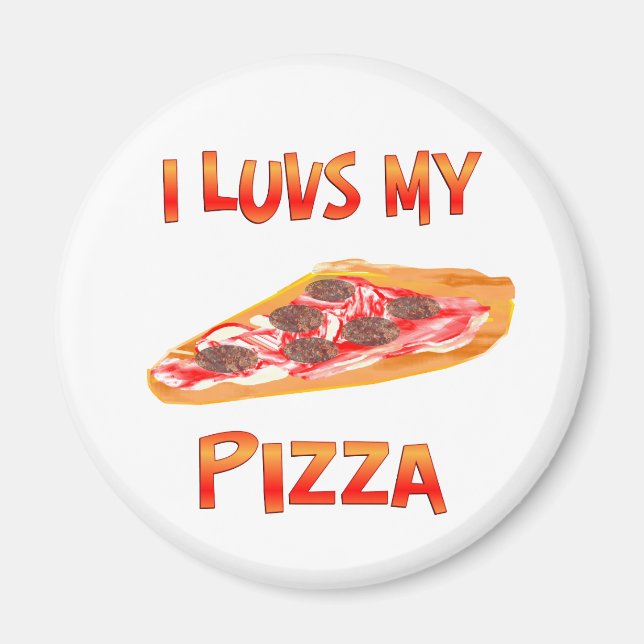 Imán I Luvs Pizza (Frente)