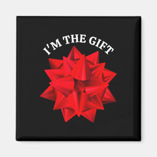 Imán "I m the Gift" Navidades divertidos Rojos sobredim