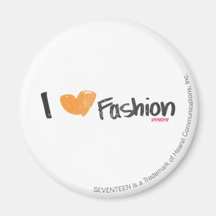 Imán I naranja de la moda del corazón