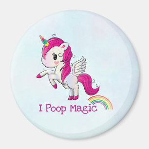 Imán I Poop Magic Funny Unicorn Dice
