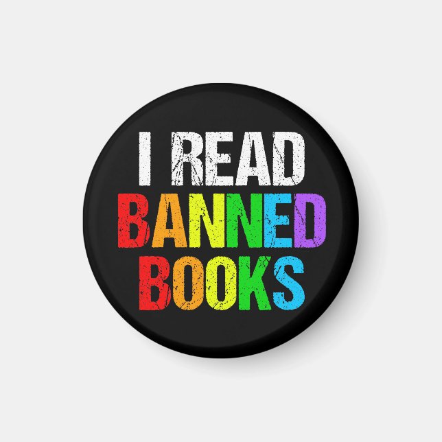 Imán I Read Banned Books Rainbow (Frente)