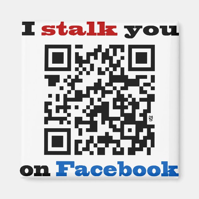 Imán I stalk you on Facebook QR Code (Frente)