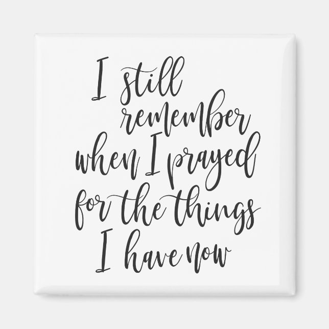 Imán I still remember when I prayed for the things (Frente)