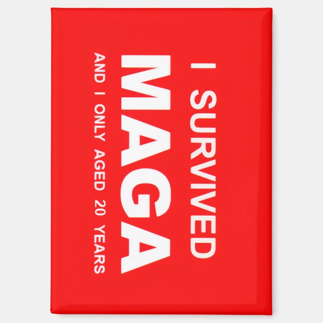 Imán I Survived MAGA  (Anverso)
