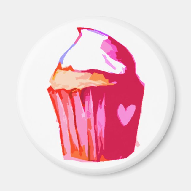 Imán i torta de corazón Magnet (Frente)
