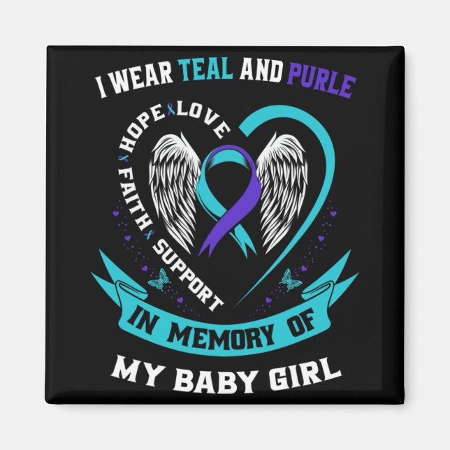 Imán I Wear Teal And Purple Ba  (Frente)