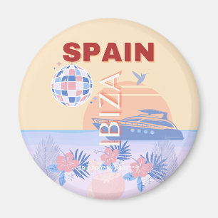 Imán Ibiza, España, Viajes, Arte Retro, Pastel