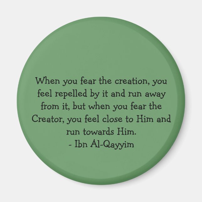 Imán Ibn Al-Qayyim Cita Fridge Magnet (Frente)