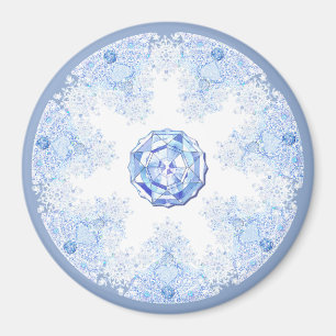 Imán Ice Blue Snowflake