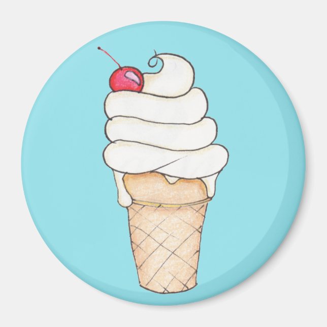 Imán Ice Cream Cone Fridge Magnet (Frente)