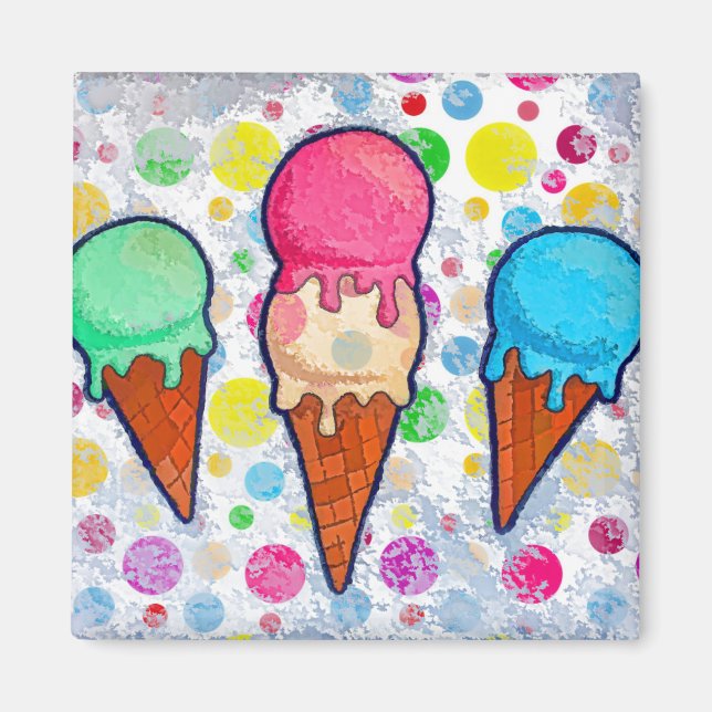 Imán Ice Cream Cones Magnet (Frente)