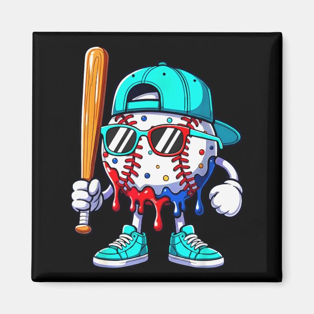 Imán Ice Cream Drip Baseball Sts Baseball Lifestyle Boy (Frente)