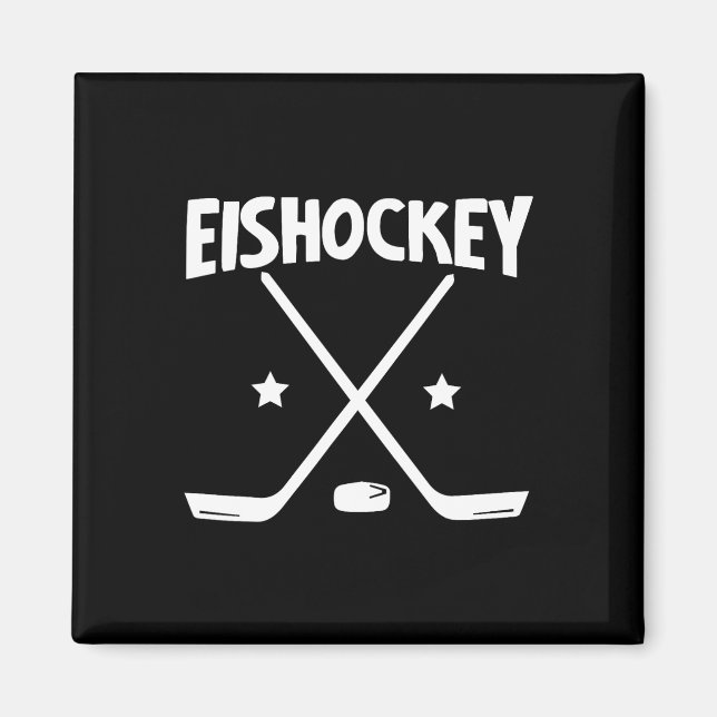 Imán Ice Hockey - Crossed Rackets (1)  (Frente)