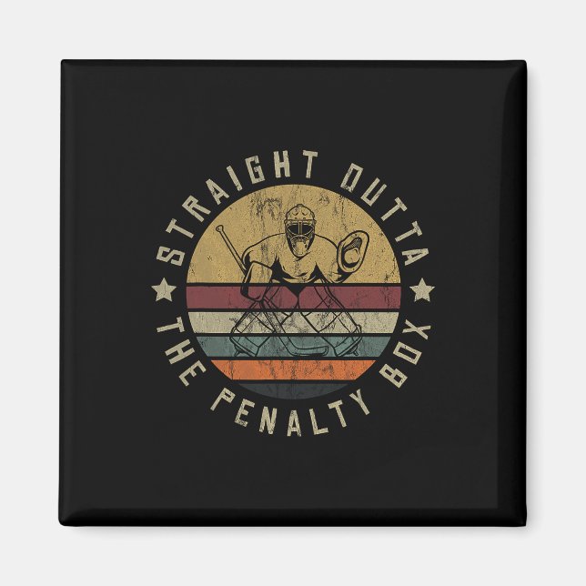 Imán Ice Hockey Player Goalie Jersey Puck Face Mask Tea (Frente)