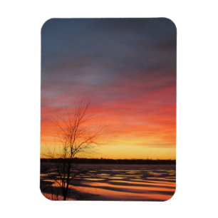 Imán Ice Lake Sunset Flexible Magnet