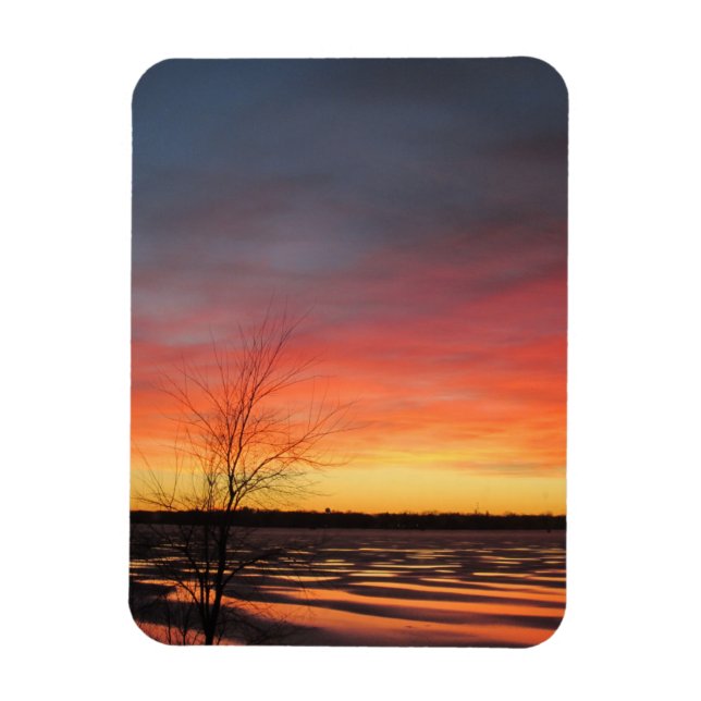 Imán Ice Lake Sunset Flexible Magnet (Vertical)